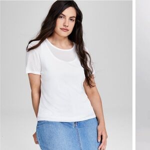 And Now This Women's Onion-Skin Double Layered Crewneck Top, Created for Macy's